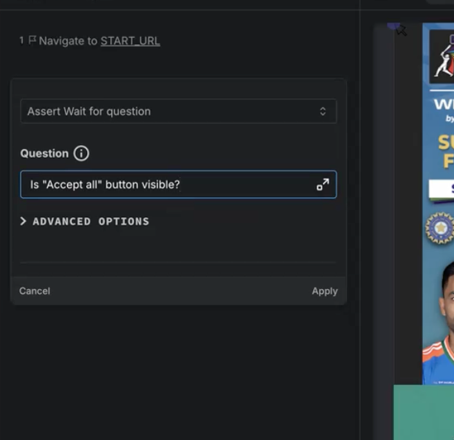 Assert Wait for Question